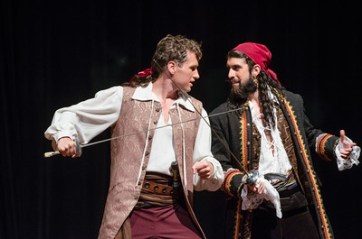 Paul Kroeger as Frederic and Frank Fainer as the Pirate King in the CU production of 'Pirates of Penzance' (Photo by Glenn Asakawa/University of Colorado) 