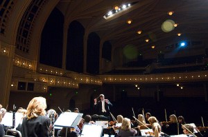Michael Butterman and the Boulder Philharmonic in Macky Auditorium