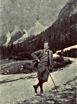 Mahler hiking in the Austrian alps.