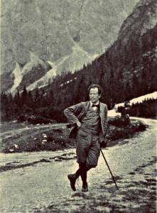 Mahler hiking in the Austrian alps.