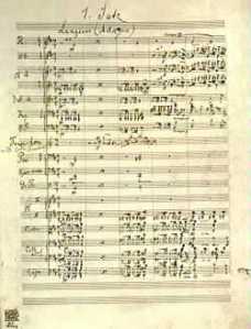 Mahler's autograph score of Symphony No. 7.