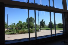 View form the Swan Atrium of the Stewart Auditorium. Photo by Peter Alexander.