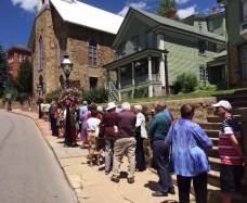 Audience awaiting entrance to the Central City Opera production of The Prodigal Son. Photo by Peter Alexander.