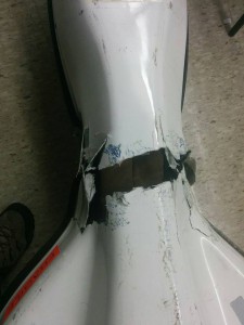 Kenner's smashed fiberglass travel case