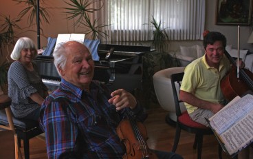 From left: Doris Pridonof Lehnert, Oswald Lehnert, Oswald Lehnert III. Photo by Peter Alexander