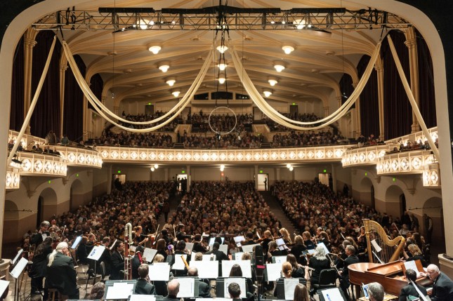 The crowd at Macky Auditorium from the stage - Glenn Ross Photo